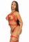 Портупея-тедді з ременів Leg Avenue Studded O-ring harness teddy S Red, екошкіра