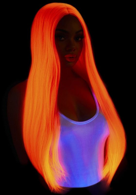Перука Leg Avenue 33″ Long straight center part wig neon pink