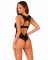 Мереживне боді Obsessive Donna Dream crotchless teddy XS/S Black, відкритий доступ
