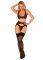 Комплект білизни Obsessive Donna Dream 3-pcs set XL/2XL Black, бюстгальтер, стрінги, пояс для панчіх