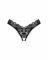 Мереживні стрінги Obsessive Donna Dream crotchless thong XL/2XL Black, відкритий доступ