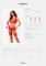 Комплект білизни Obsessive Lacelove cupless 3pcs set XS/S Red, бюстгальтер, стрінги, пояс для панчіх