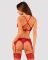 Комплект білизни Obsessive Lacelove cupless 3-pcs set XL/2XL Red, бюстгальтер, стрінги, пояс для панчіх