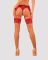 Панчохи під пояс із широким мереживом Obsessive Lacelove stockings XL/2XL