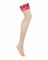Панчохи під пояс із широким мереживом Obsessive Lacelove stockings XL/2XL
