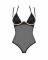Прозоре боді Obsessive Selinne teddy M/L Black, дрібна сітка, подвійні бретелі