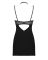 Сорочка Obsessive Selinne chemise & thong XS/S Black, стрінги, подвійні бретелі