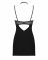Сорочка Obsessive Selinne chemise & thong XL/2XL Black, стрінги, подвійні бретелі
