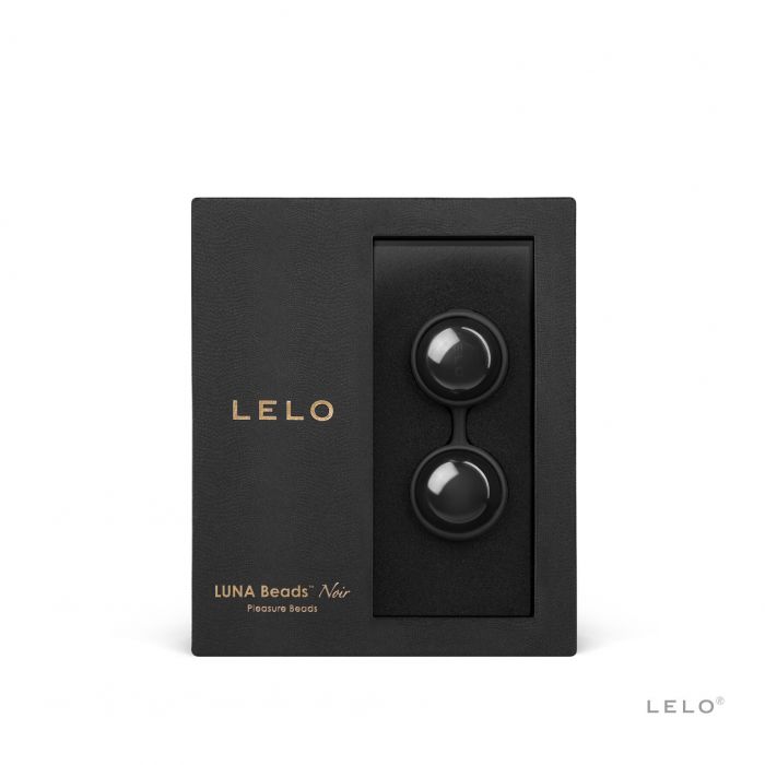 Вагінальні кульки LELO Luna Beads Noir Black, зміщений центр ваги, діаметр 2,9 см, 2х37 г
