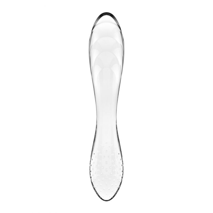 Двосторонній скляний дилдо Satisfyer Dazzling Crystal 1 Transparent, дуже міцний, без стопера