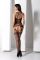 Бодістокінг з безліччю бретелей Passion BS095 One Size, black, імітація пояса та панчіх, з доступом