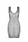 Мінісукня з вертикальним візерунком Passion BS097 One Size, black, плетіння з боків