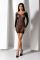 Напівпрозора мінісукня Passion BS101 One Size, black, рукави-мітенки