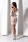 Напівпрозора мінісукня Passion BS101 One Size, white, рукава-мітенки