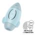 Вакуумний стимулятор з вібрацією Satisfyer Mission Control Blue, 2 незалежні мотори