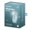 Вакуумний стимулятор з вібрацією Satisfyer Mission Control Blue, 2 незалежні мотори