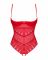 Боді з доступом Obsessive Ingridia crotchless teddy XS/S, червоне, відкриті груди
