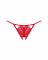 Трусики з доступом Obsessive Ingridia crotchless thong XS/S, червоні