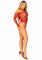 Сітчасте боді зі стразами Leg Avenue Crystalized fishnet bodysuit Red One Size
