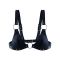Ліф з натуральної шкіри Feral Feelings - Bikini Top Black
