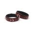 Фіксатори для стегон Liebe Seele Wine Red Thigh Cuffs S Size, натуральна  шкіра