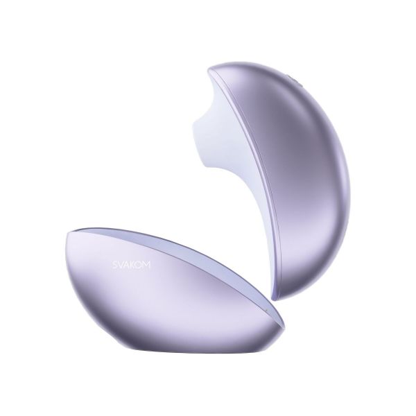 Вакуумний кліторальний смарт-стимулятор Svakom Pulse Galaxie Metal Lilac, проєктор зоряного неба