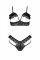Еротичний комплект Passion DOLLY SET, XXL/XXXL, black, з відкритими чашками