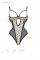 Еротичне боді Passion MARINA BODY, L/XL, beige, з відкритими чашками