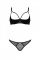 Еротичний комплект Passion MARINA SET WITH OPEN BRA, XXL/XXXL, black, відкриті чашки