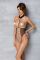 Еротичне боді Passion TRISHA BODY, L/XL, beige, з відкритими чашками