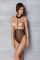 Еротичне боді Passion TRISHA BODY, L/XL, black, з відкритими чашками