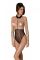 Еротичне боді Passion TRISHA BODY, S/M, black, з відкритими чашками