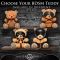 Плюшевий ведмедик ROPE Teddy Bear БДСМ у шкіряній масці та обв’язці, 22x16x12 см