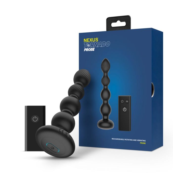 Анальний віброротатор Nexus Tornado Probe Edition, діаметр 3,5 см, вібрація + ротація, пульт ДУ