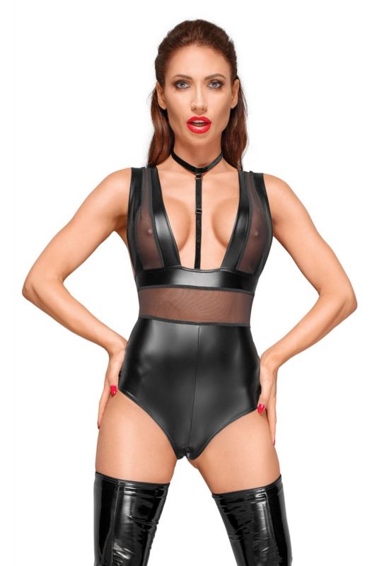 Боді з мокрим ефектом Noir Handmade F183 Powerwetlook body, M