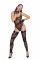 Боді Noir Handmade F242 Tulle body with patterned flock embroidery, XL