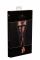 Панчохи без миска Noir Handmade F243 Tulle stockings with patterned flock embroidery, 3XL