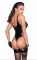 Боді з мокрим ефектом Noir Handmade F244 Powerwetlook body with high cut bottom hem, L
