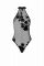 Боді Noir Handmade F314 Ego, XL, black, сітка, халтер, високі вирізи, блискавка по всій довжині