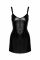 Сукня Noir Handmade F320 Starlet, 3XL, під латекс, міні, блискавка по всій довжині, кільце на поясі