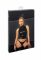 Топ Noir Handmade F324 Glam, M, black, халтер, на блискавці, вінілові вставки, комір-стійка