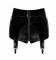 Шортики Noir Handmade F325 Glam, L, black, вініл, висока талія, кріплення для панчіх, з доступом