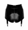 Шортики Noir Handmade F325 Glam, L, black, вініл, висока талія, кріплення для панчіх, з доступом