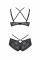 Комплект Passion DROSERA BIKINI black, XXL/XXXL, бюстгальтер і трусики-кюлоти