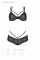 Комплект Passion DROSERA BIKINI black, XXL/XXXL, бюстгальтер і трусики-кюлоти