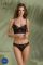 Комплект Passion DROSERA SET black S/M, сітка+мереживо, бюстьє та трусики танга
