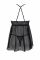 Пеньюар Passion KERRIA CHEMISE black, L/XL, мереживний верх, трусики в комплекті