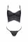 Комплект Passion KERRIA SET black, L/XL, сітка+мереживо, бюстьє та стрінги