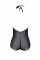 Боді Passion LEAFA BODY black S/M, на зав'язках, м'яка чашка, низ у вигляді шортиків