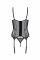 Корсет Passion LEAFA CORSET black S/M, м'які чашки, затискачі для панчіх, стрінги в комплекті